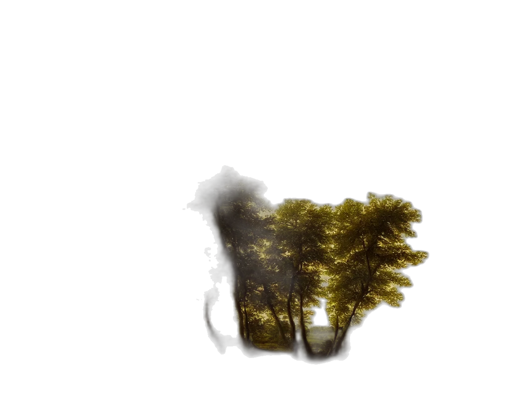 tree, hair, dragon, creature transparent PNG cut-out