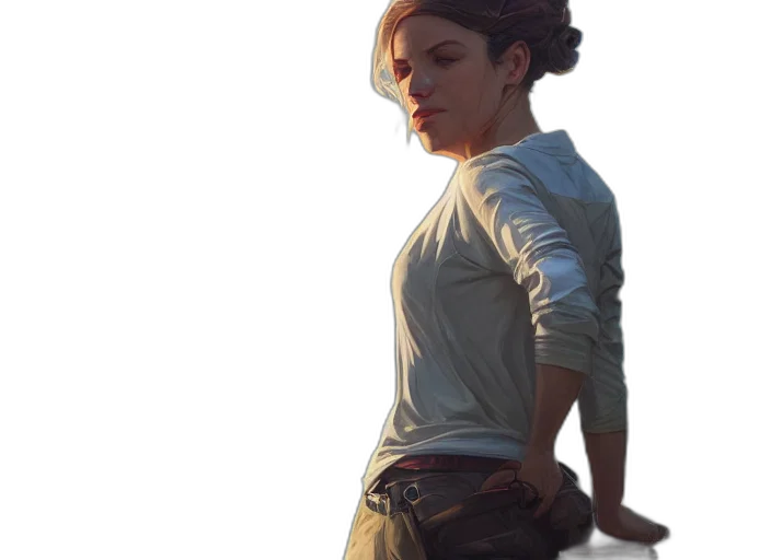 jacket, staff, weapon, dress transparent PNG cut-out