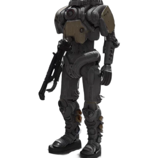 robot, weapon, staff, concept art transparent PNG cut-out