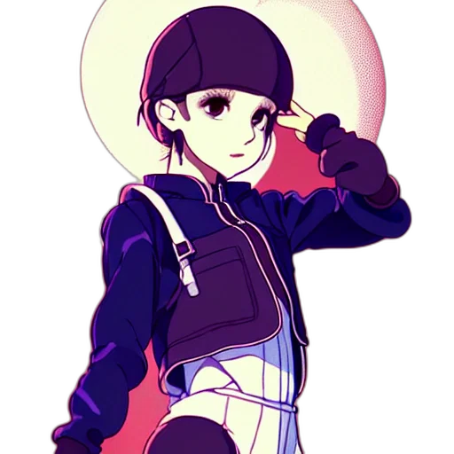 staff, jacket, hat, anime transparent PNG cut-out