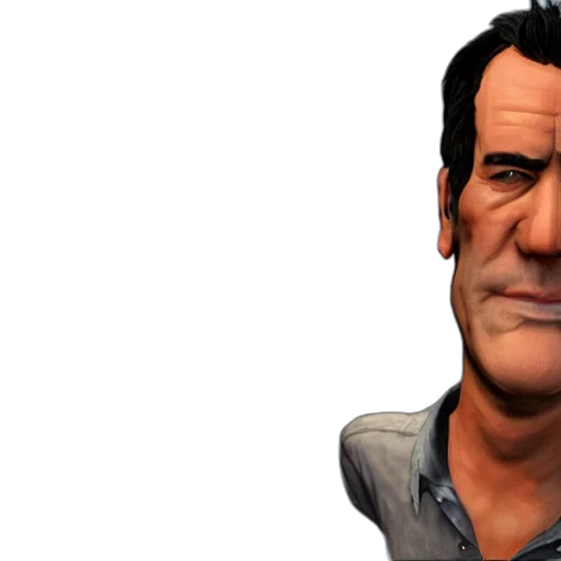 face, staff, jacket, weapon transparent PNG cut-out