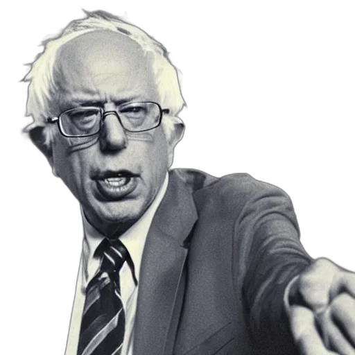 weapon, bernie, sanders, action transparent PNG cut-out