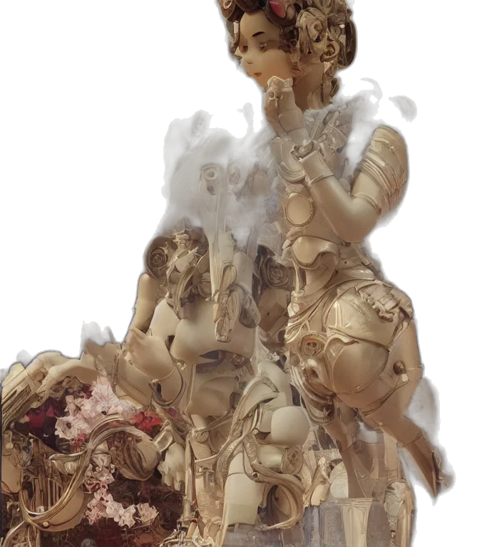dress, crown, mask, robot transparent PNG cut-out