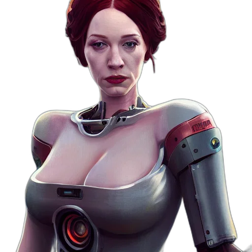 robot, face, weapon, concept art transparent PNG cut-out
