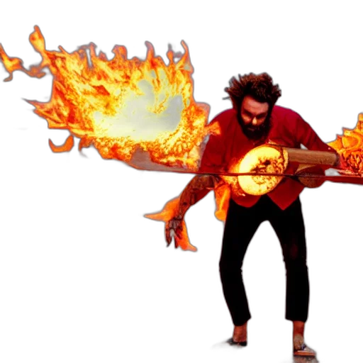 jacket, staff, weapon, dragon transparent PNG cut-out