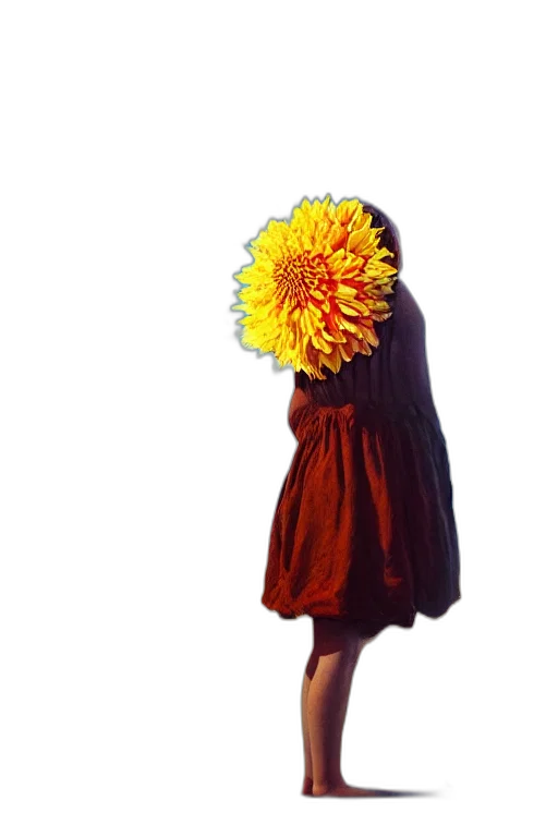 flower, dress, crown, staff transparent PNG cut-out