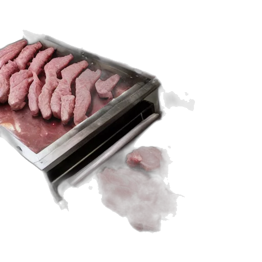 food, weapon, animal, photorealistic transparent PNG cut-out
