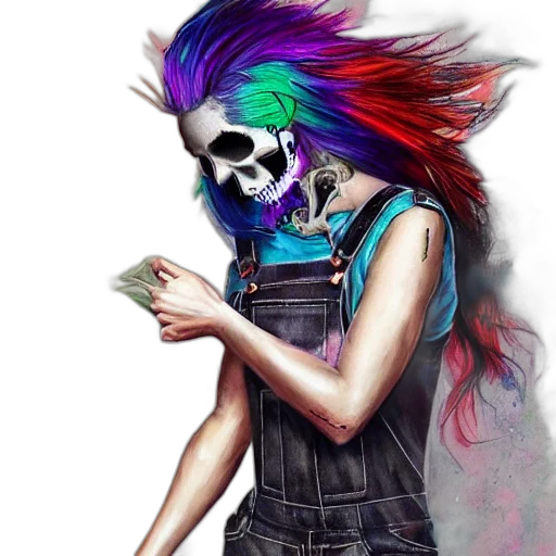 mask, cyberpunk, fantasy art, concept art transparent PNG cut-out