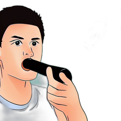 weapon, face, cartoon, photorealistic transparent PNG cut-out