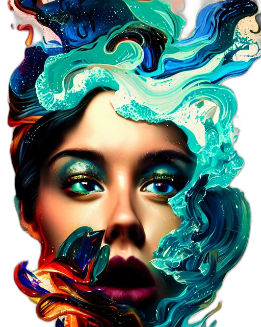 face, mask, hair, crown transparent PNG cut-out
