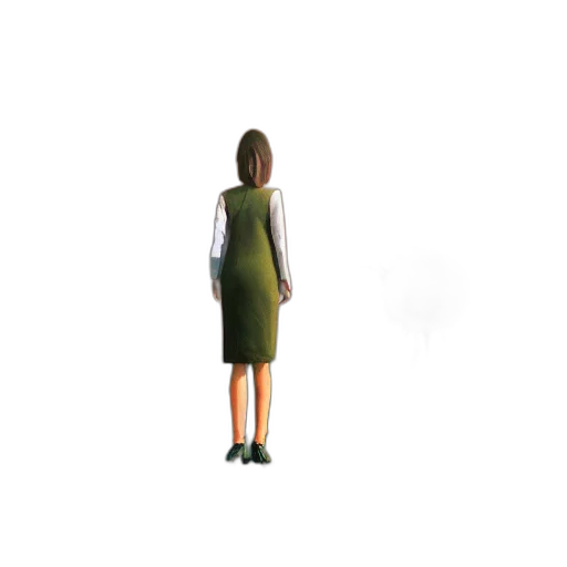 dress, staff, jacket, robot transparent PNG cut-out