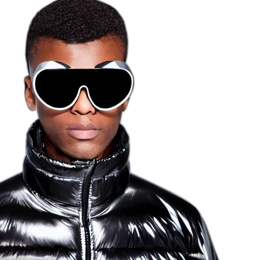 jacket, face, photo, black transparent PNG cut-out