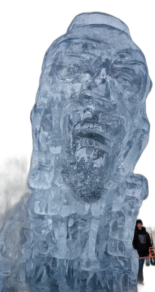 face, mask, creature, photorealistic transparent PNG cut-out