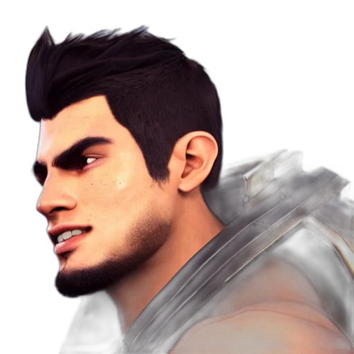 face, staff, 3d render, photorealistic transparent PNG cut-out