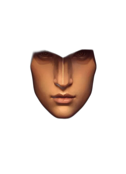 face, mask, crown, hair transparent PNG cut-out
