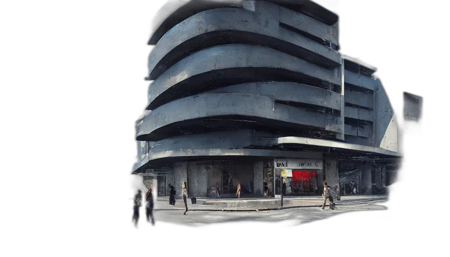 building, hat, 3d render, concept art transparent PNG cut-out