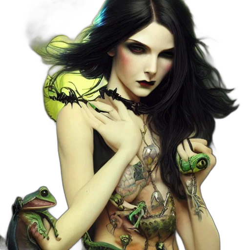 dragon, jewelry, dress, fantasy art transparent PNG cut-out