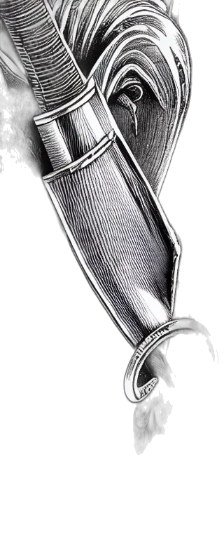 sword, bottle, staff, jewelry transparent PNG cut-out
