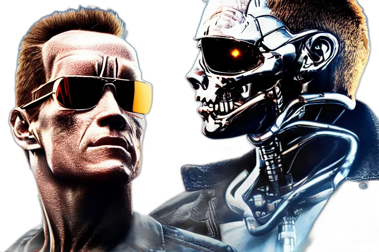 robot, cyberpunk, concept art, terminator transparent PNG cut-out
