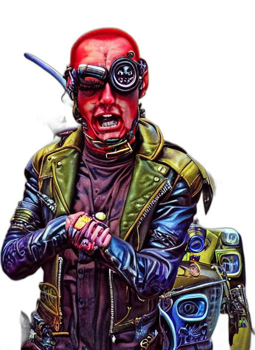 jacket, weapon, mask, staff transparent PNG cut-out