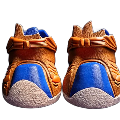 shoes, 3d render, realistic, scultpure transparent PNG cut-out