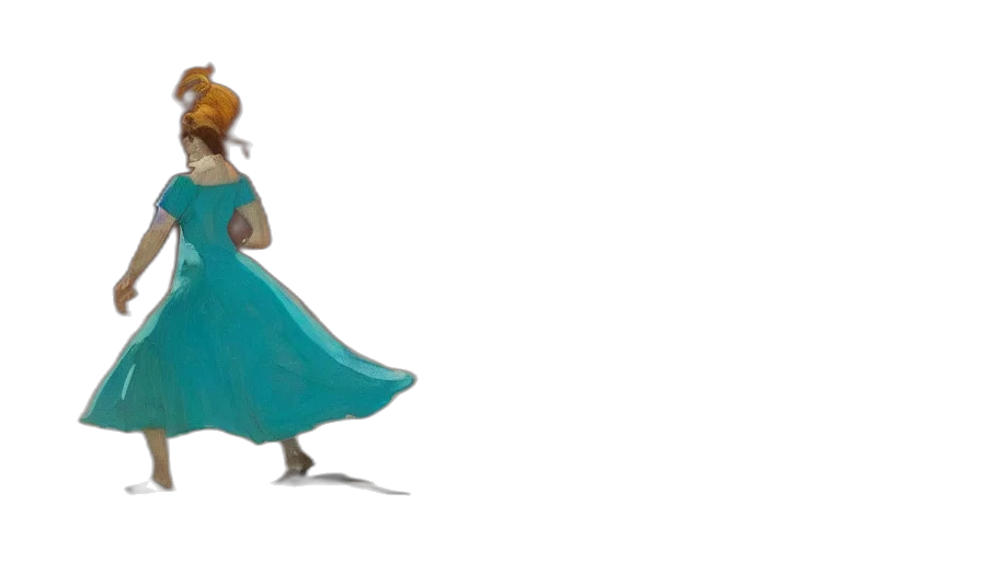 dress, concept art, 3d render, watercolor transparent PNG cut-out