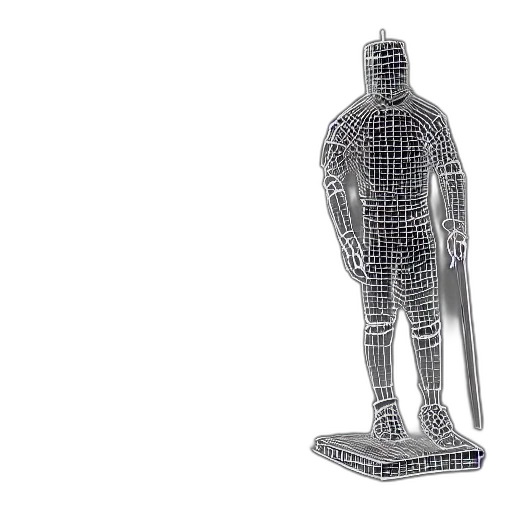 robot, 3d render, cyberpunk, knight transparent PNG cut-out