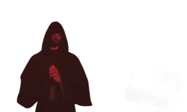 mask, jacket, staff, sword transparent PNG cut-out
