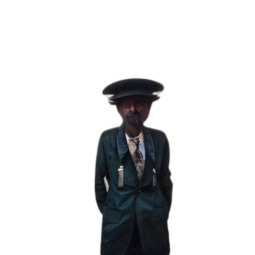 staff, jacket, hat, face transparent PNG cut-out