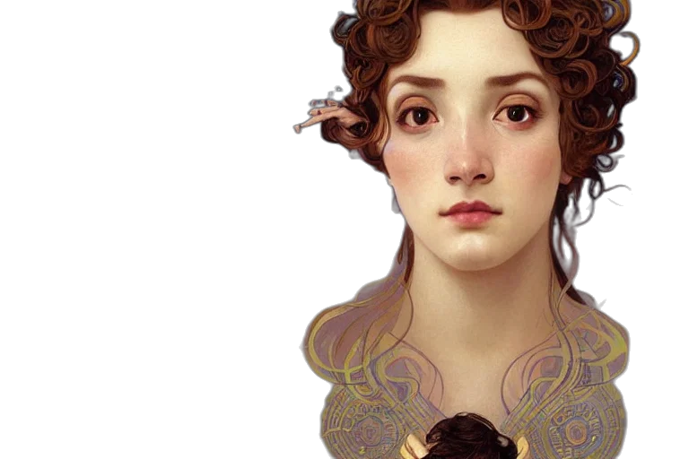 face, crown, jewelry, fantasy art transparent PNG cut-out