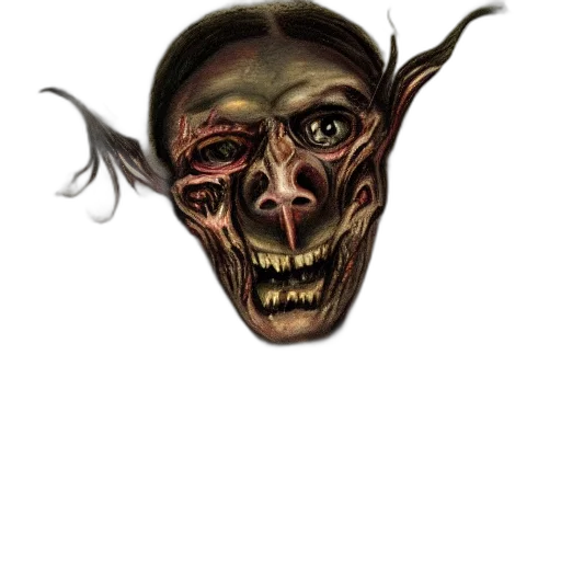 mask, face, creature, staff transparent PNG cut-out