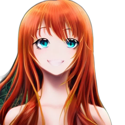 dress, hair, face, creature transparent PNG cut-out