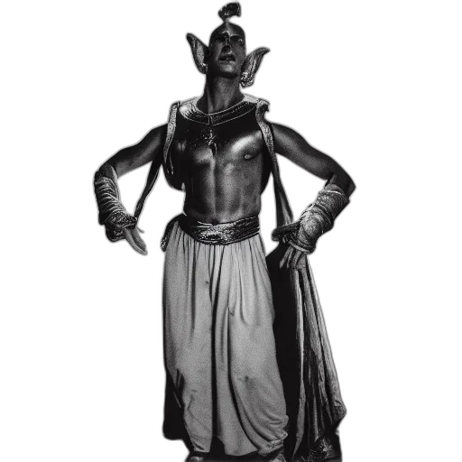 mask, staff, dress, dragon transparent PNG cut-out