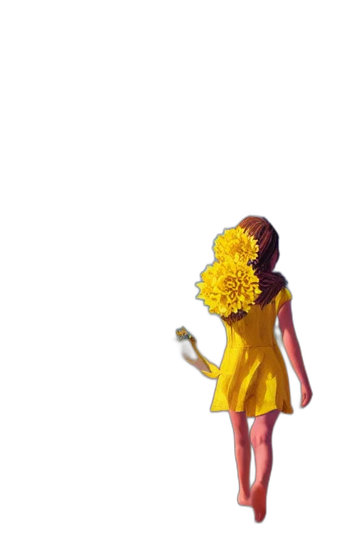 dress, flower, staff, mask transparent PNG cut-out