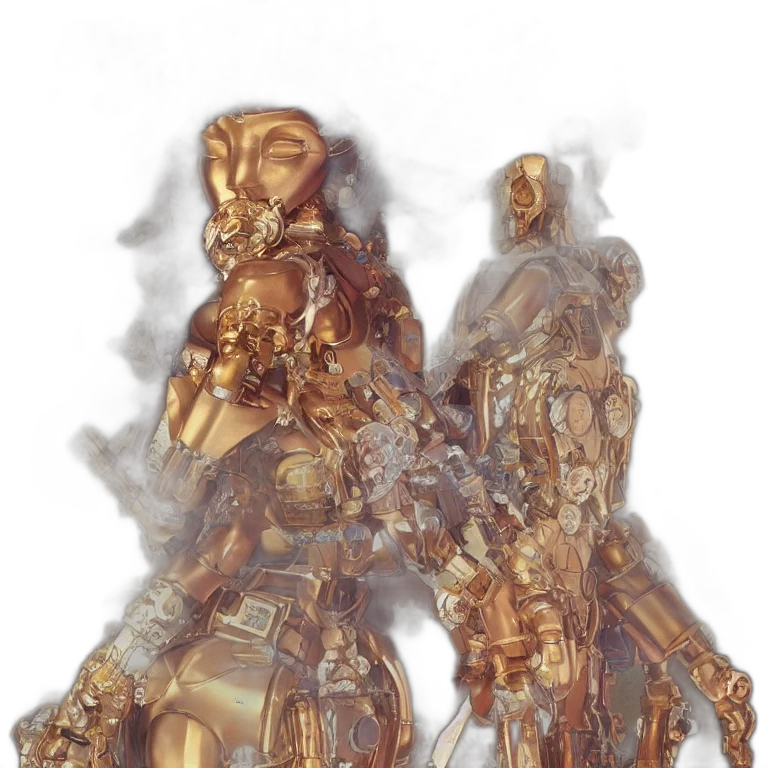 robot, jewelry, mask, crown transparent PNG cut-out