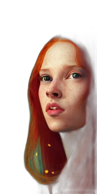 face, hair, photorealistic, fantasy art transparent PNG cut-out
