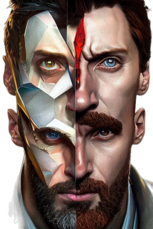 mask, face, comic book art, concept art transparent PNG cut-out