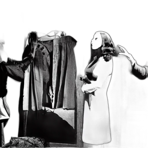 dress, staff, jacket, mask transparent PNG cut-out
