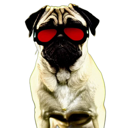 animal, mask, staff, comic book art transparent PNG cut-out