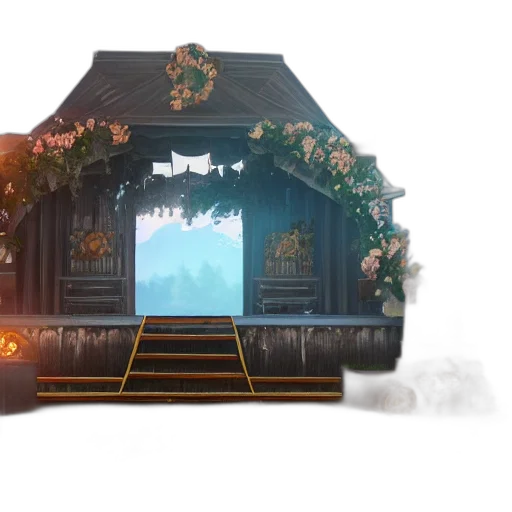 furniture, concept art, 3d render, fantasy art transparent PNG cut-out