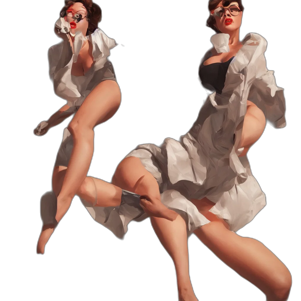 dress, concept art, photorealistic, comic book art transparent PNG cut-out