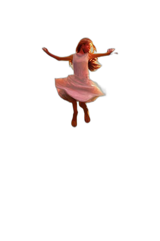 dress, staff, creature, hair transparent PNG cut-out