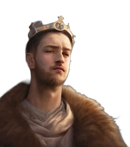 crown, face, sword, staff transparent PNG cut-out