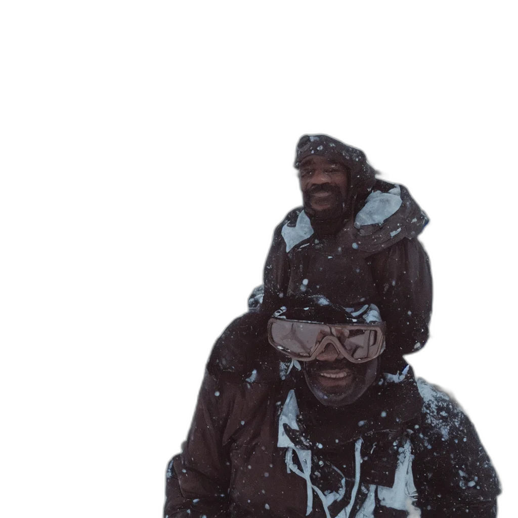 jacket, staff, hat, face transparent PNG cut-out