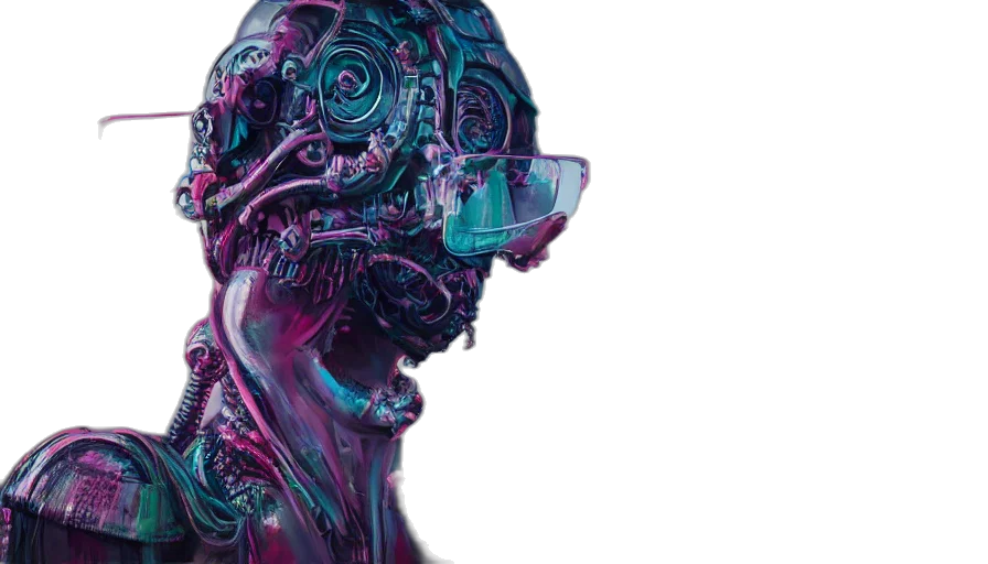 robot, mask, face, creature transparent PNG cut-out