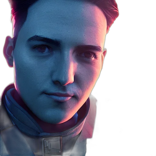 face, robot, jacket, creature transparent PNG cut-out