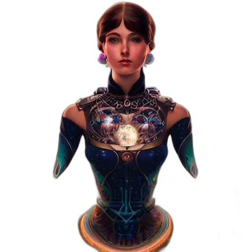 robot, dress, jewelry, crown transparent PNG cut-out