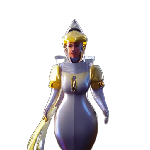 robot, dress, staff, weapon transparent PNG cut-out