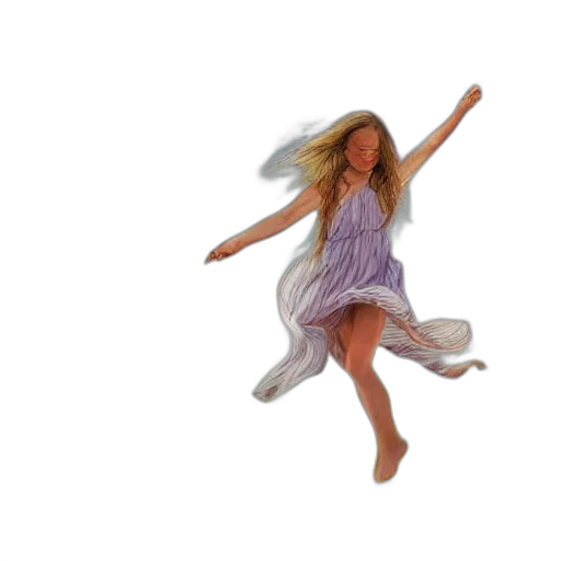 dress, hair, umbrella, photorealistic transparent PNG cut-out
