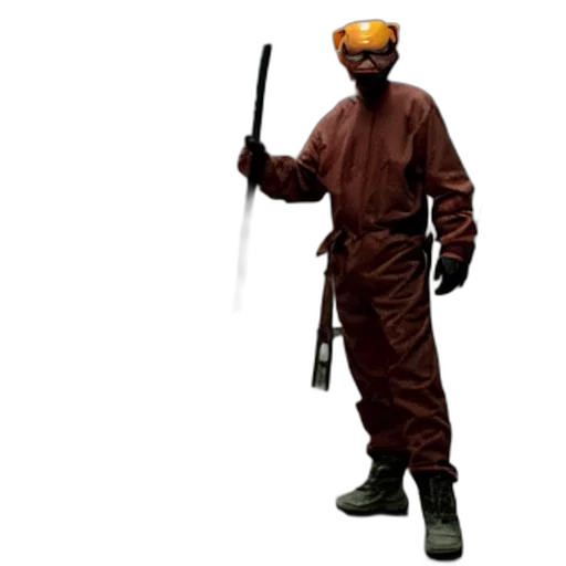 weapon, staff, jacket, creature transparent PNG cut-out